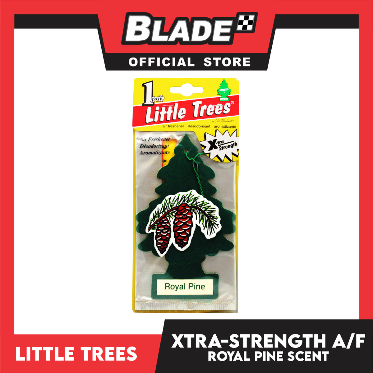 Little Trees Car Air Freshener X-tra Strength 10601 (Royal pine) Hanging Tree Provides Long Lasting Scent
