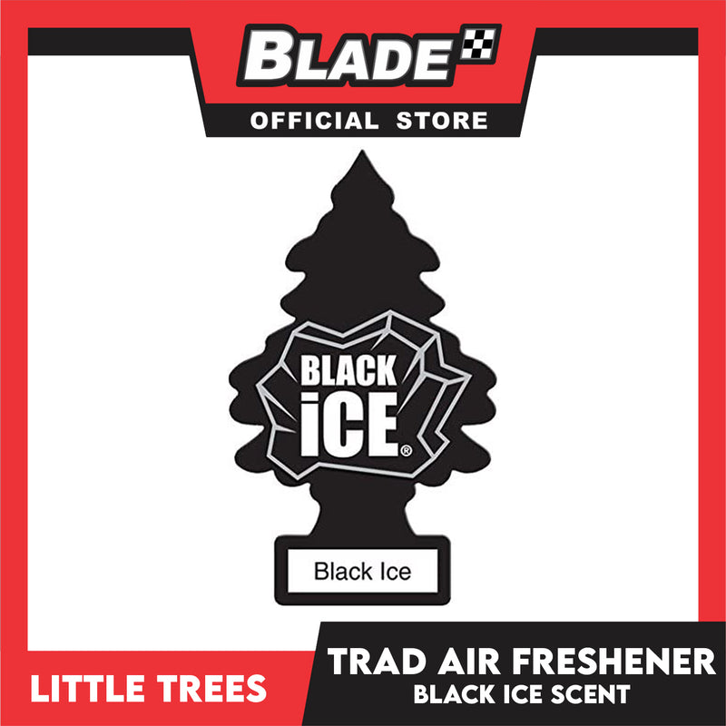 Little Trees Car Air Freshener 10155 (Black Ice) Hanging Tree Provides Long Lasting Scent