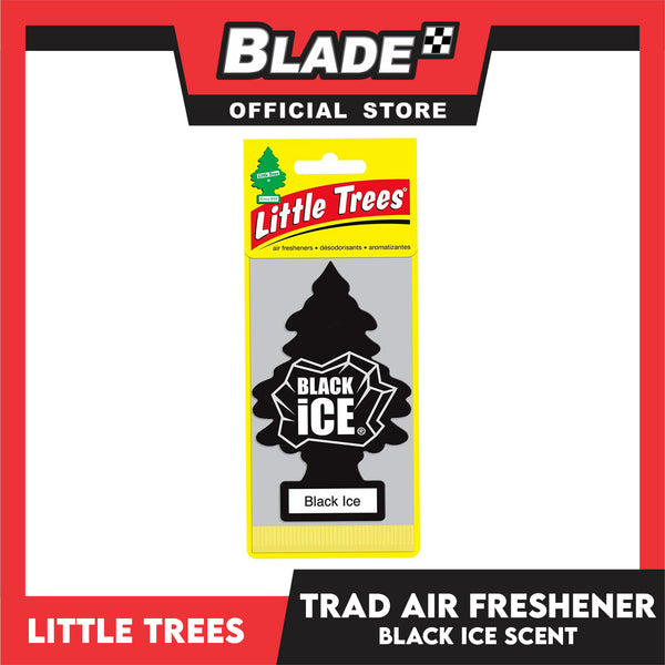 Little Trees Car Air Freshener 10155 (Black Ice) Hanging Tree Provides Long Lasting Scent