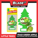 3pcs Little Trees Car Air Freshener 10316 (Green Apple) Hanging Tree Provides Long Lasting Scent