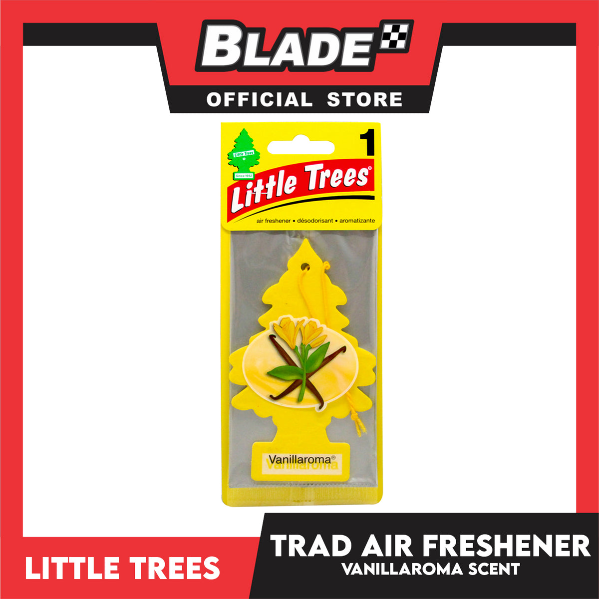 Little Trees Car Air Freshener 10105 (Vanillaroma) Hanging Tree Provides Long Lasting Scent