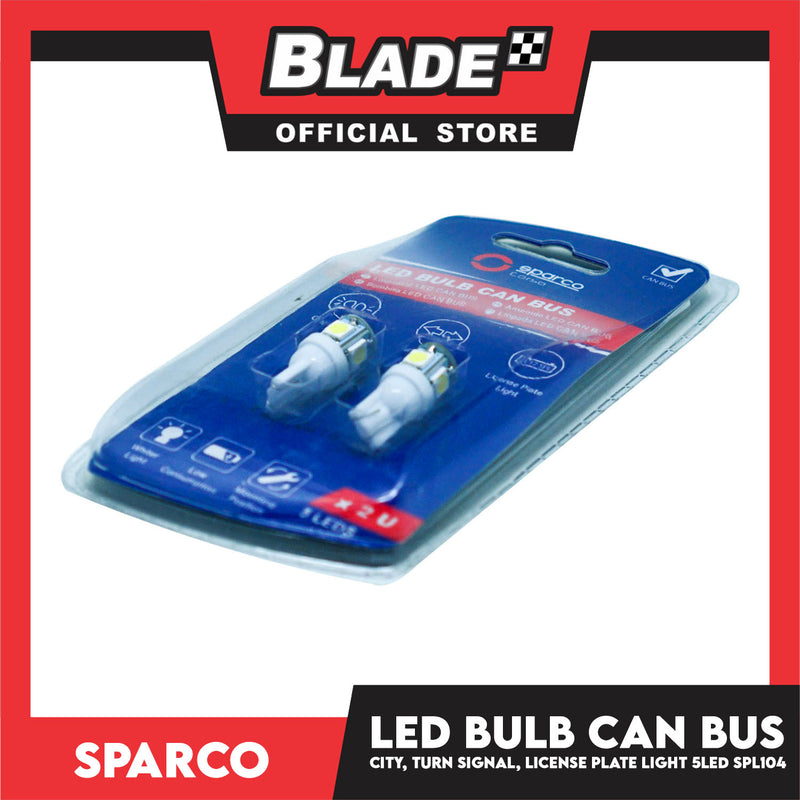 Sparco Led Bulb Can Bus SPL104 5 LEDS Used for City Lights, Turn Signal & License Plate Light