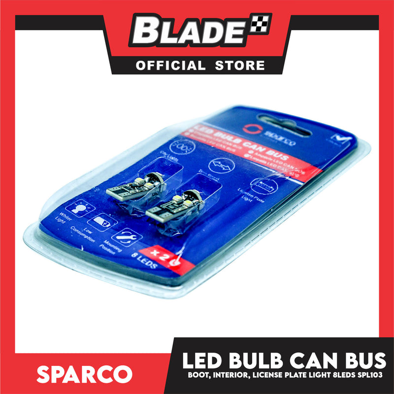 Sparco Led Bulb Can Bus SPL103 8 LEDS Used for City Lights, Turn Signal & License Plate Light