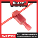 4pcs Male Spade Connector With Cover 22-18 AWG (Red) Wire Connectors, Self-stripping Quick Splice Electrical Wire Terminals