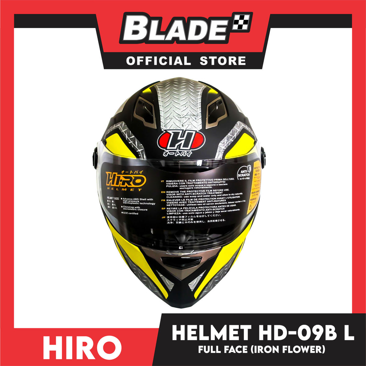 HIRO Helmet HD-09B Iron Flower (Full Face) Large