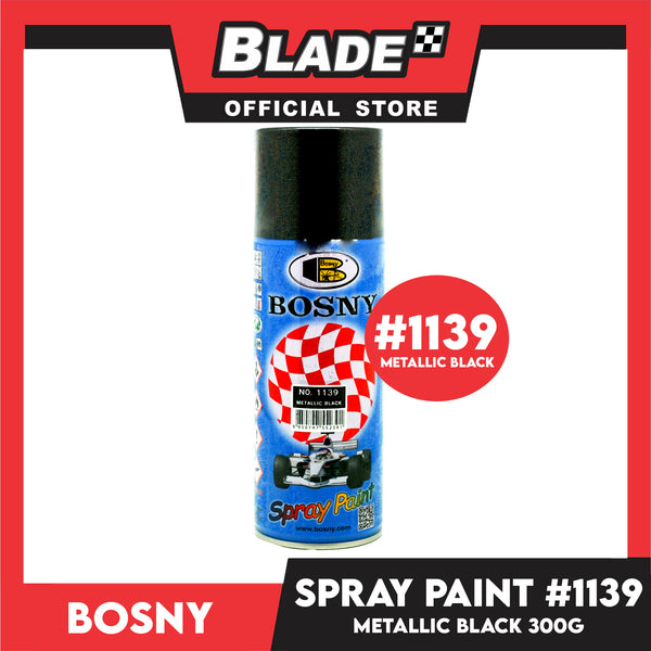 Bosny Spray Paint Metallic Black #1139 300g