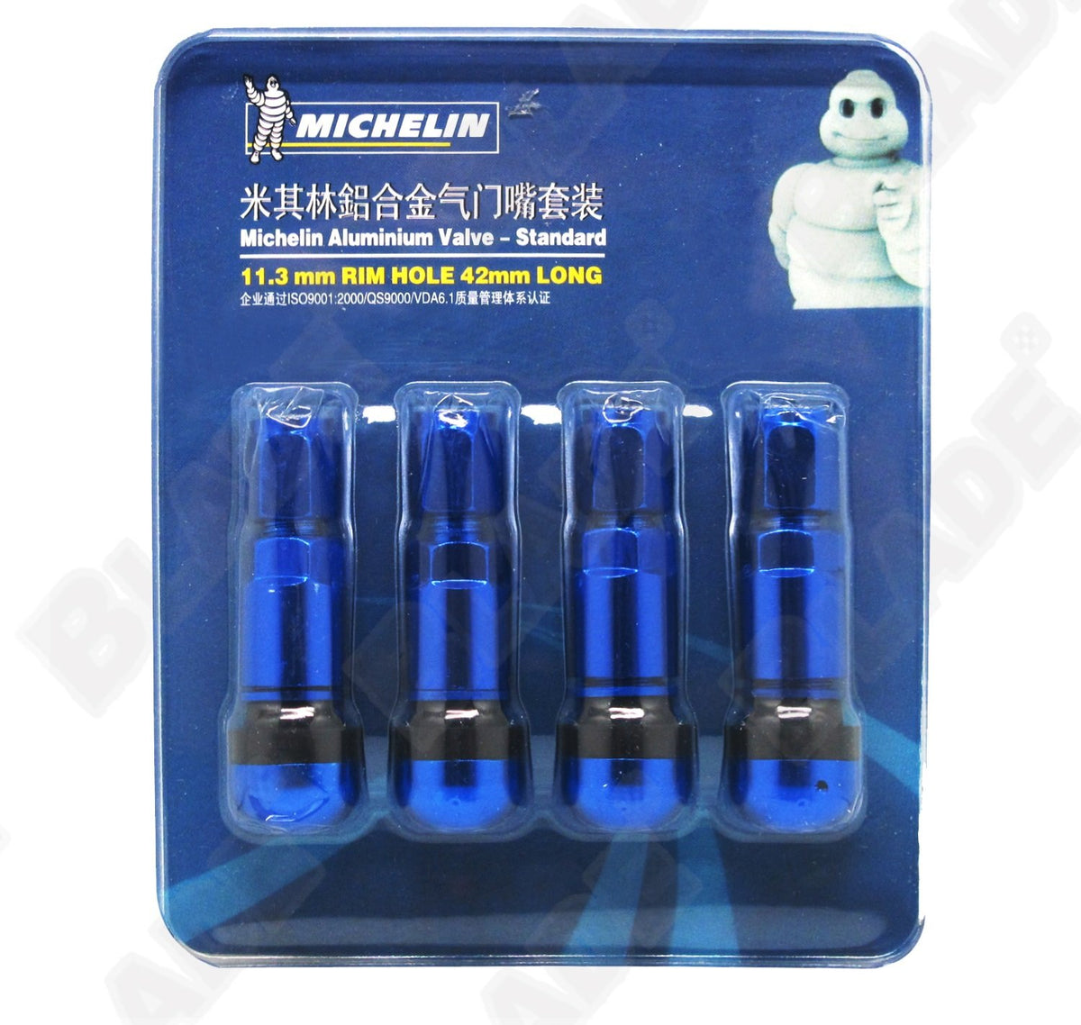 Michelin Aluminum Tire Valve-Standard Blue