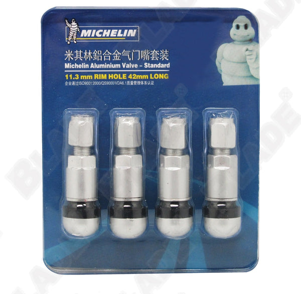 Michelin Aluminum Tire Valve-Standard Silver