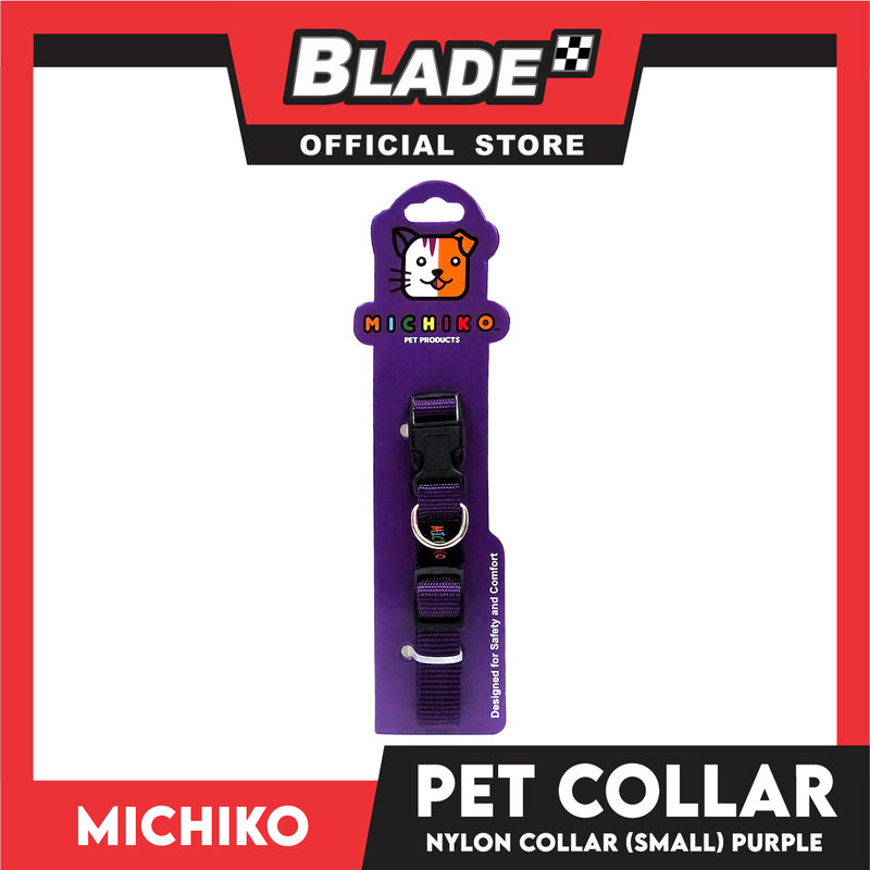 Michiko Nylon Collar Purple (Small) Pet Collar