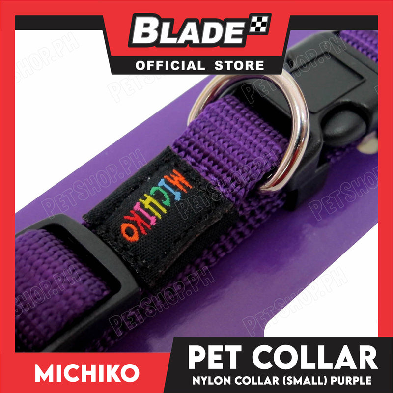 Michiko Nylon Collar Purple (Small) Pet Collar