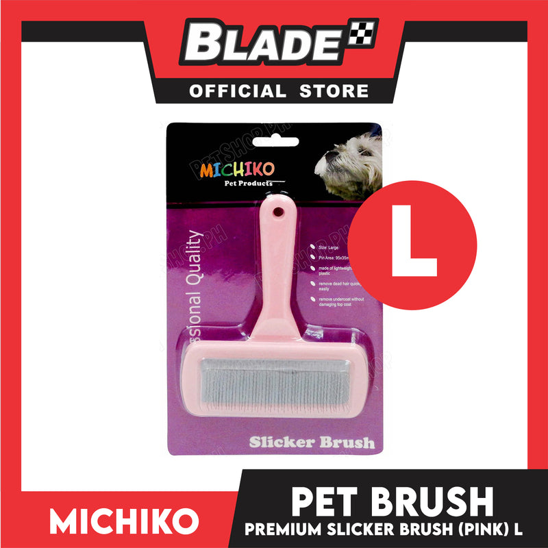 Michiko Slicker Brush Pink Color (Large) Pet Brush, Pet Grooming