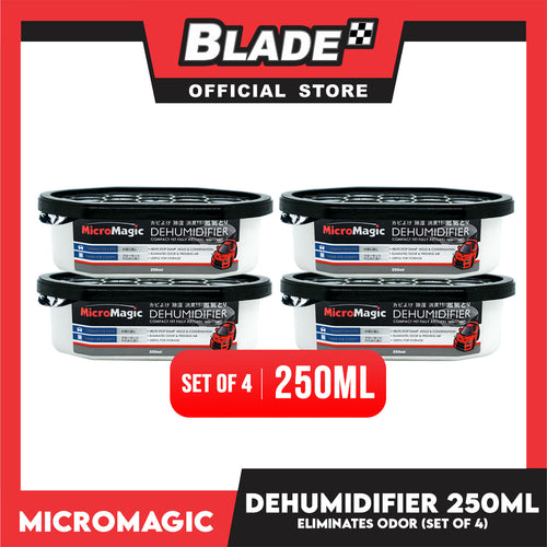 4pcs Micromagic Dehumidifier 250ml- Eliminates Musty Odor, Suitable for your car & closets
