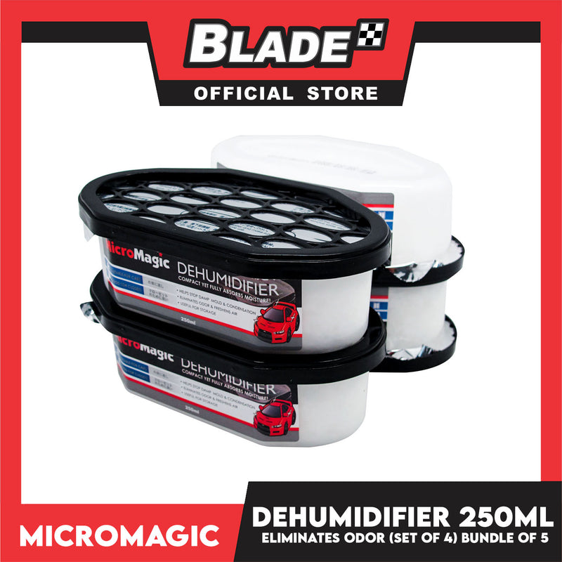 20pcs Micromagic Dehumidifier 250ml- Eliminates Musty Odor, Suitable for your car & closets