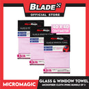 Micromagic Microfiber Cloth Ultra Soft Glass Towel 40 cm x 40 cm (Bundle of 3)