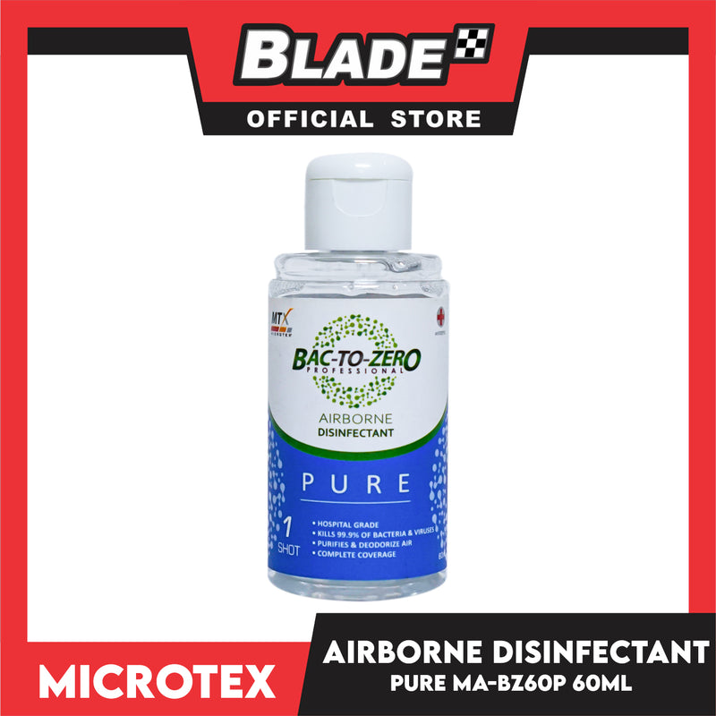 Microtex Bac-To-Zero Professional Airborne Disinfectant MA-BZ60P 60ml (Pure) Auto Deodorizing Solutions