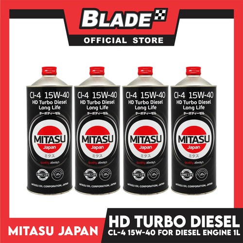 4pcs Mitasu Turbo Diesel Oil CL-4 15W-40 MJ-231 1L