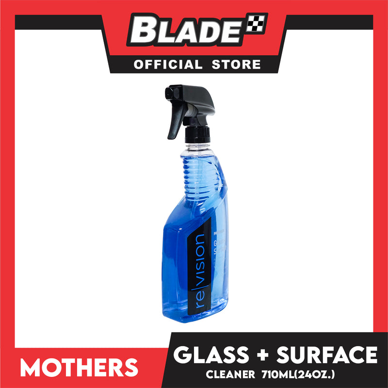 Mothers Revision Glass + Surface Cleaner 24oz Quickly Removes Tough Grime, Dirt, Oily Film 06624