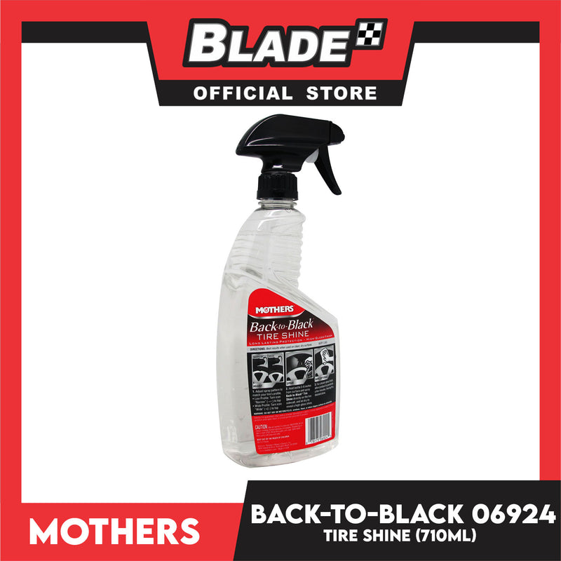 Mothers Back-to-Black Tire Shine 06924 710ml Long Lasting High-Gloss Finish