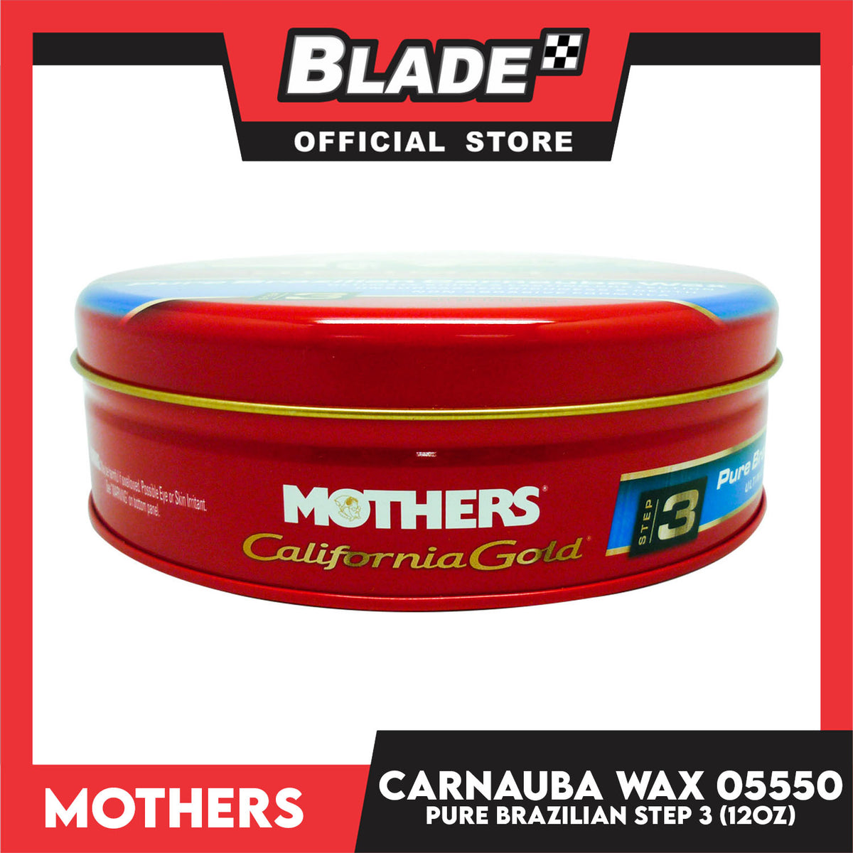 Mothers California Gold Pure Brazilian Carnauba Wax Step 3 05550 12oz