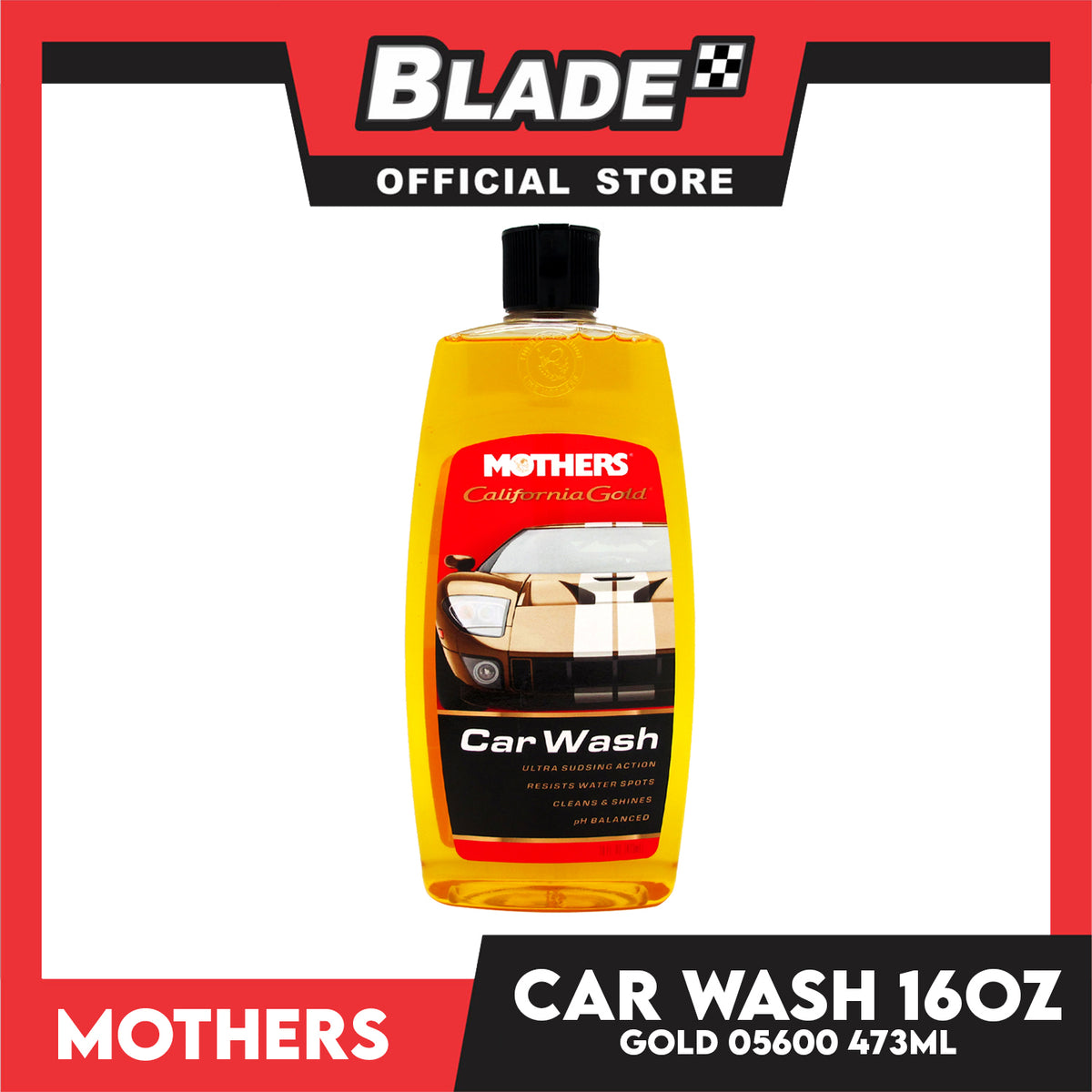 Mothers California Gold Car Wash 473ml (05600) High Performance, Super-Sudsing Formula, Professional Grade, Perfect For Foam Cannons