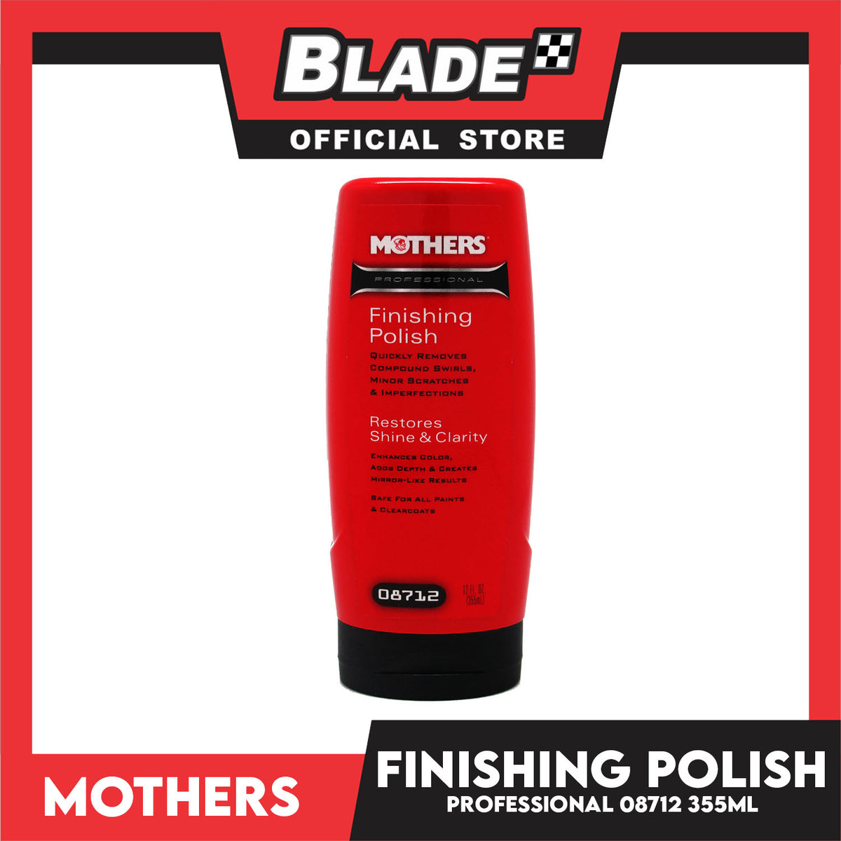 Mothers Professional Finishing Polish 08712 355ml Restores, Shine And Clarity
