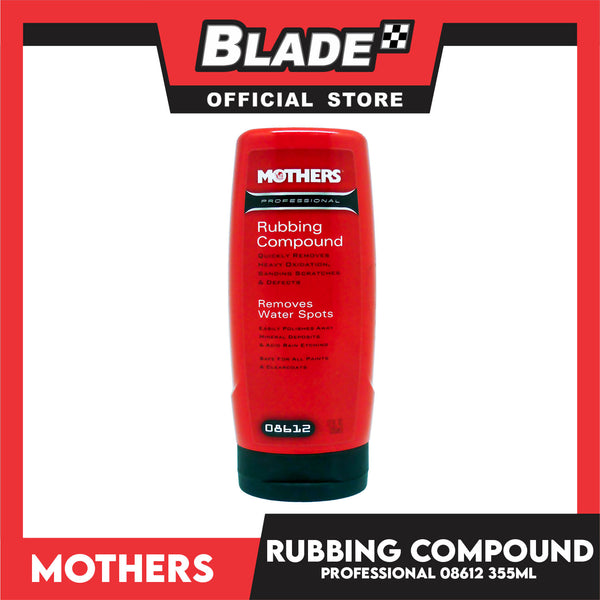 Mothers Professional Rubbing Compound 08612 355ml Removes Water Spots