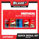 Mothers Quick Detail Set - Gift Set to Wash and Wax Your Car as Well as Clean and Shine the Interior