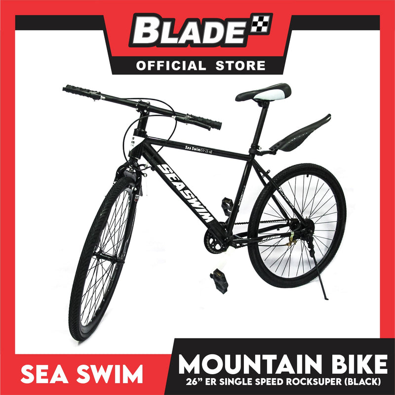 Sea Swim Mountain Bike Rocksuper 26ER Single Speed (Black