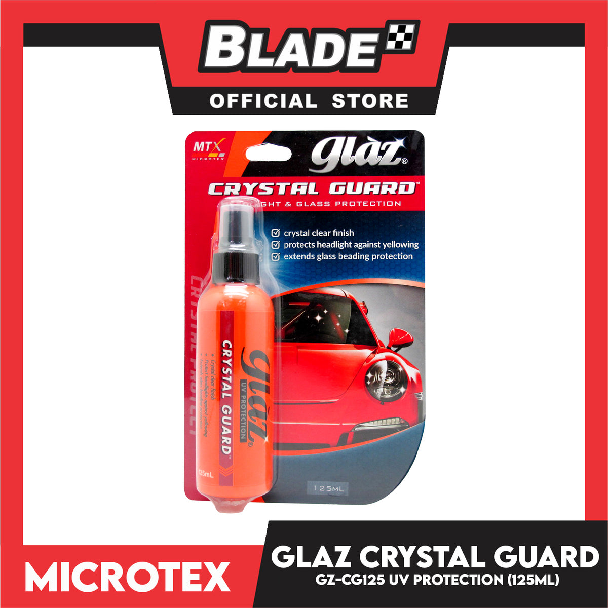Microtex Glaz Crystal Guard Headlight & Glass UV Protection  GZ-CG125 125mL