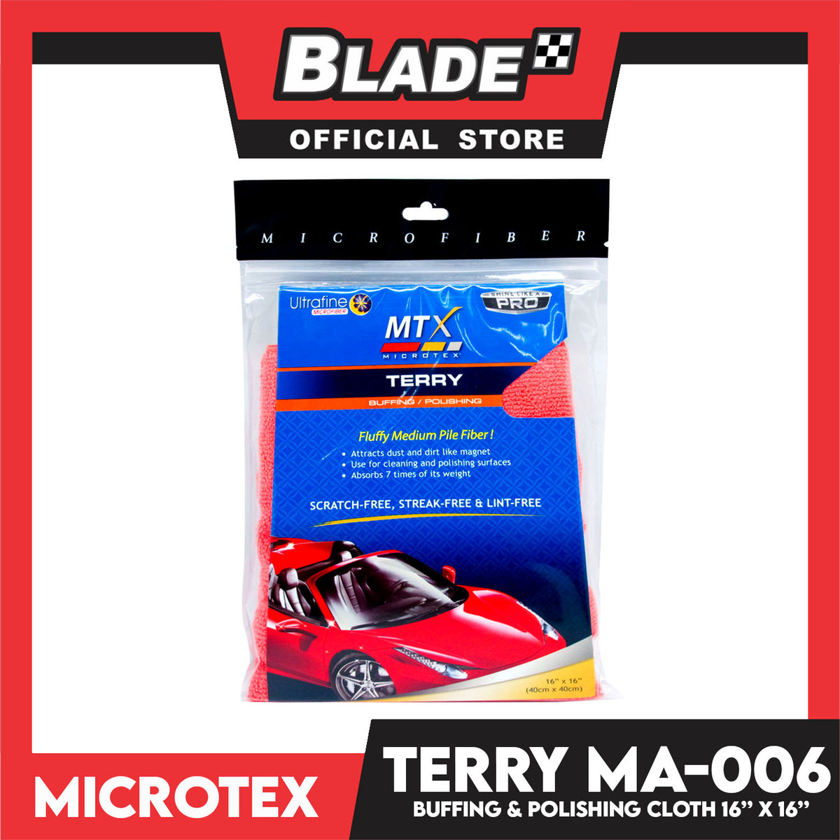 Microtex Terry Buffing/Polishing Cloth MA-006 (Orange)