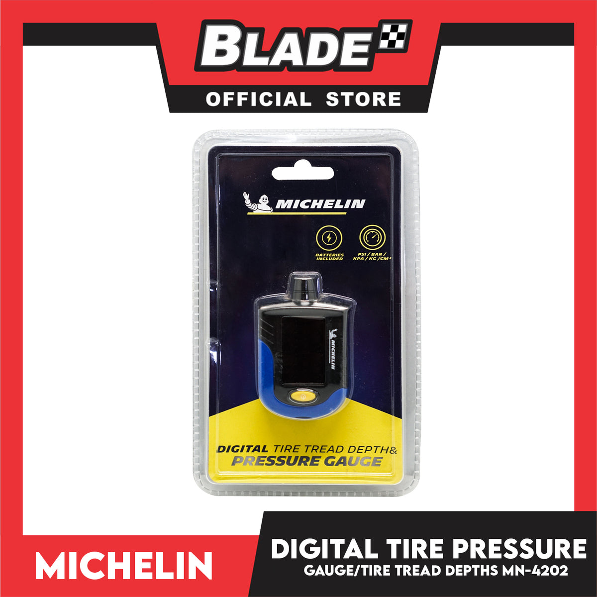 Michelin Digital Tire Pressure Gauge Tread Depths MN-4204