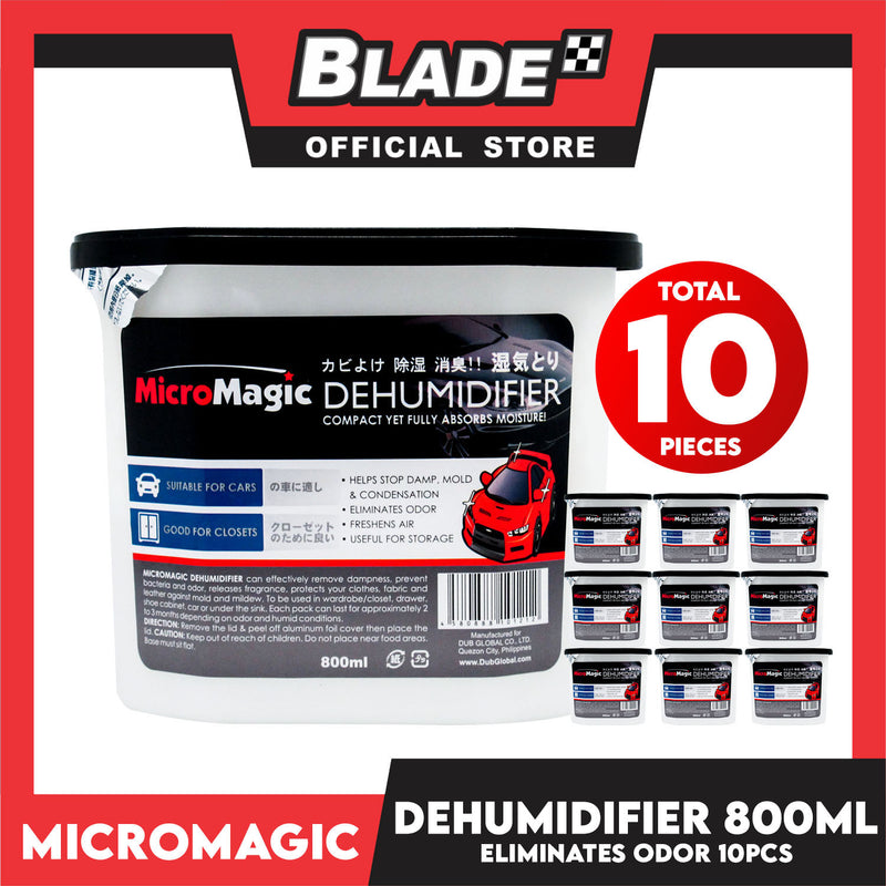 10pcs Micromagic Dehumidifier 800ml- Eliminates Musty Odor, Suitable for your car & closets