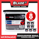 8pcs Micromagic Dehumidifier 800ml- Eliminates Musty Odor, Suitable for your car & closets