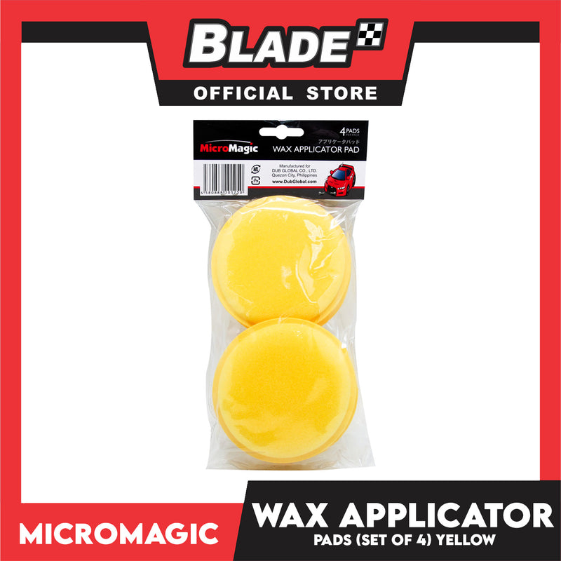 2pcs Micromagic Wax Applicator Pad Set of 4 (Yellow) Bundle of 2