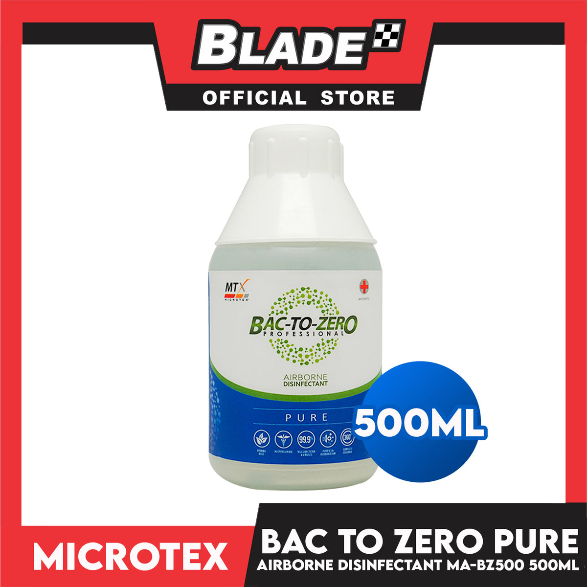 Microtex Bac-To-Zero Professional Airborne Disinfectant (Pure) MA-BZ500P 500ml