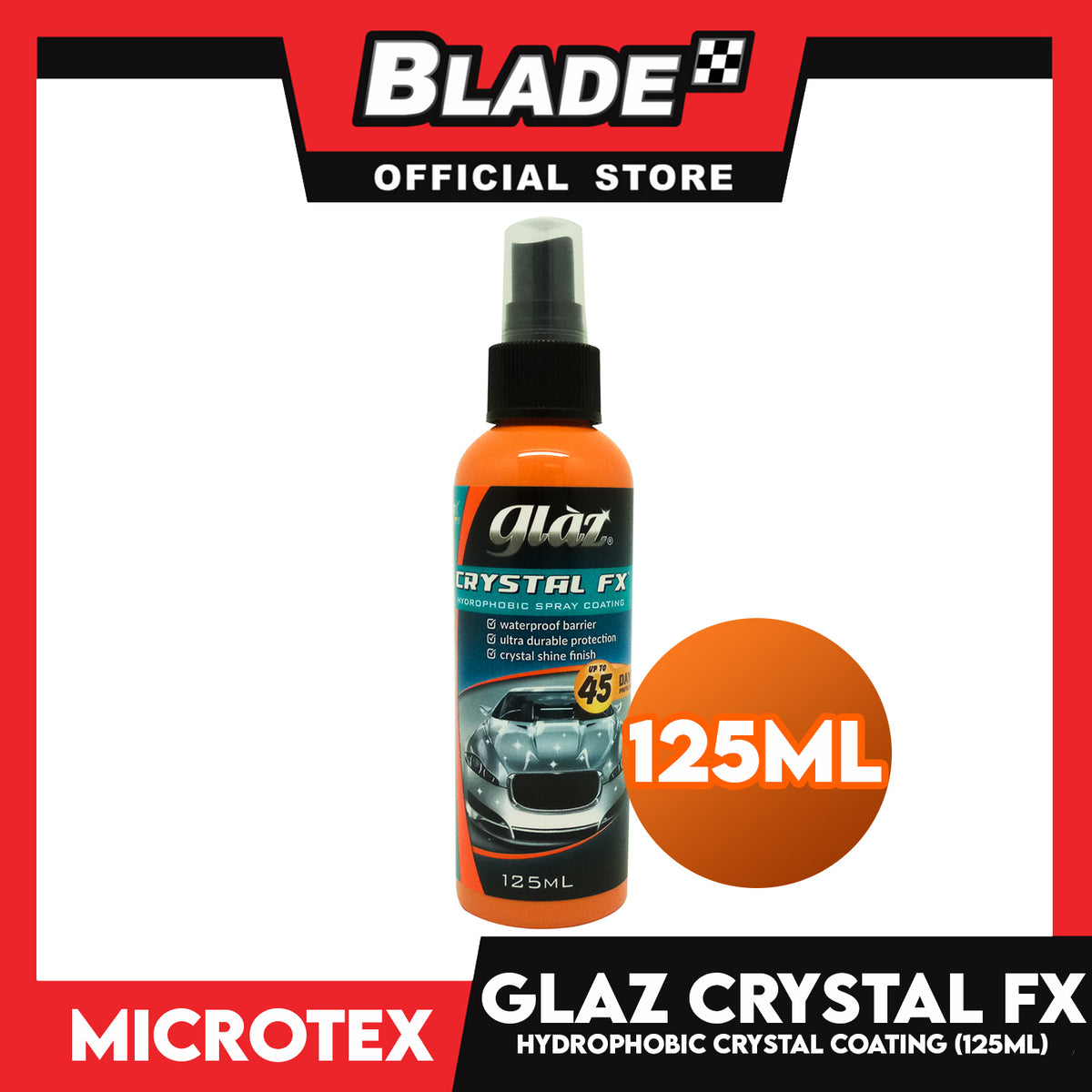 Microtex Glaz Cyrstal FX Hydrophobic Spray Coating GZ-FX125 125ml