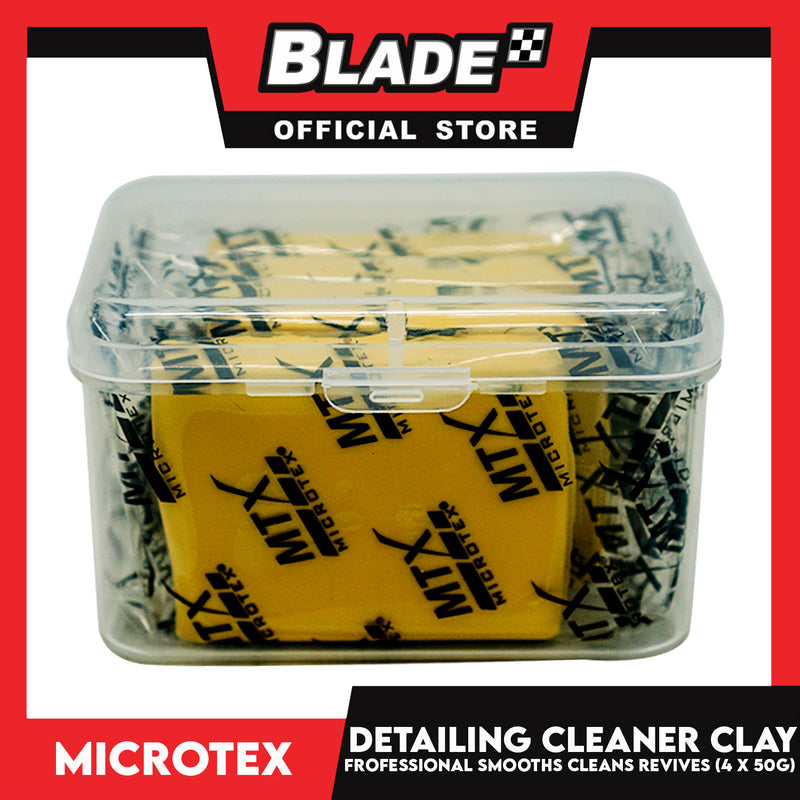 Microtex Detailing Cleaner Clay (4 x 50g) Ultra Durable Soft Smooths C ...