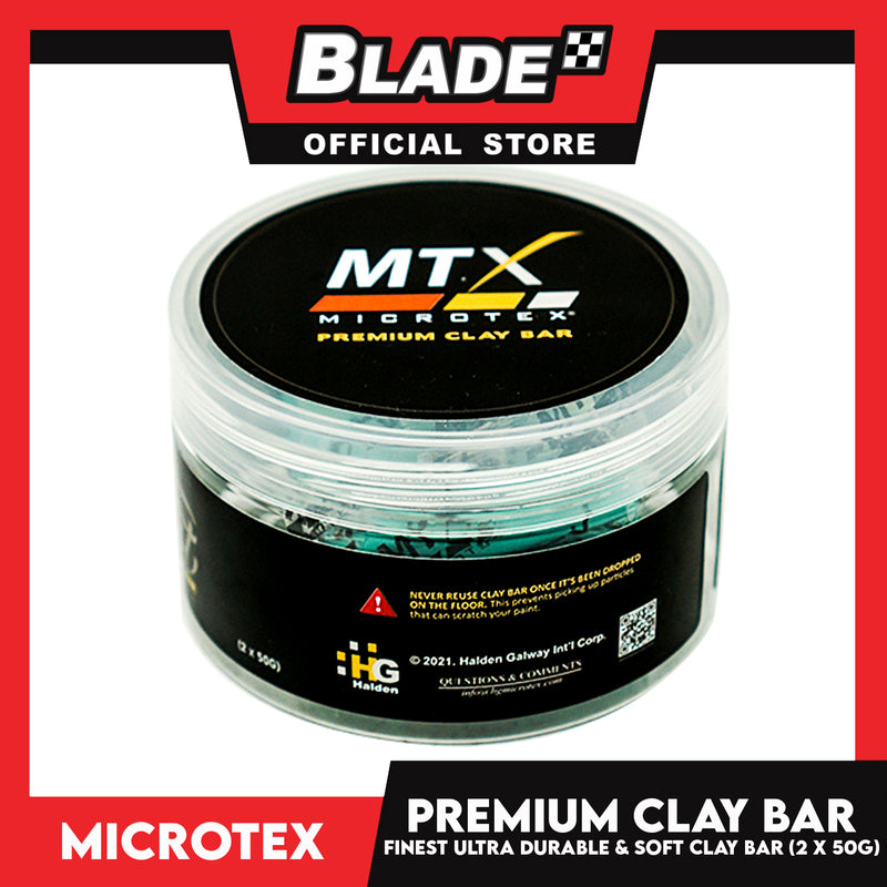 Microtex Finest Premium Clay Bar (2 x 50g) Ultra Durable Soft Smooths ...