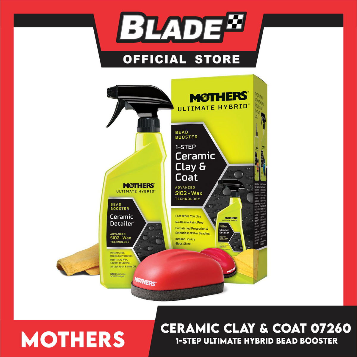 Mothers Ultimate Hybrid 1-Step Ceramic Clay And Coat 07260 Bead Booster