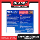NexGard Spectra Chewable Tablets For Dogs XL 30-60kg 150mg/30mg (3 Tablets) For Dogs Protection Against Fleas, Ticks, Mites, Heartworm And Worms
