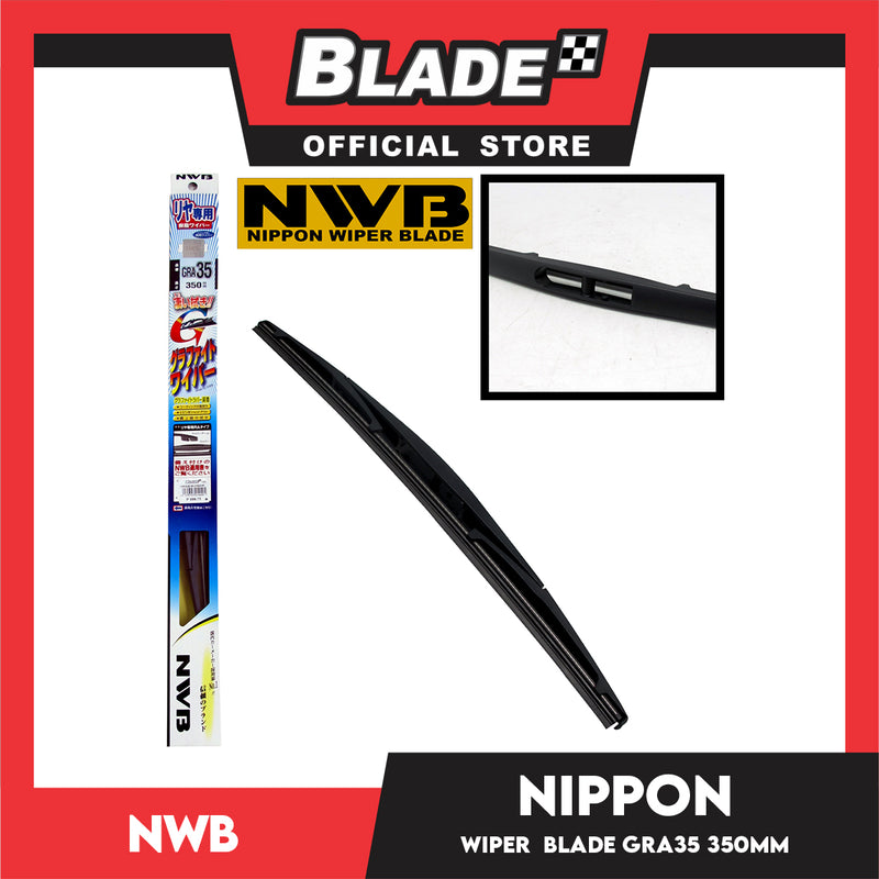 Nwb Resin Rear Wiper Blade GRA-35 14'' for Chevrolet Spark, Honda City, Jazz, Hyundai Elantra, Getz Mitsubishi Mirage, Nissan Sentra