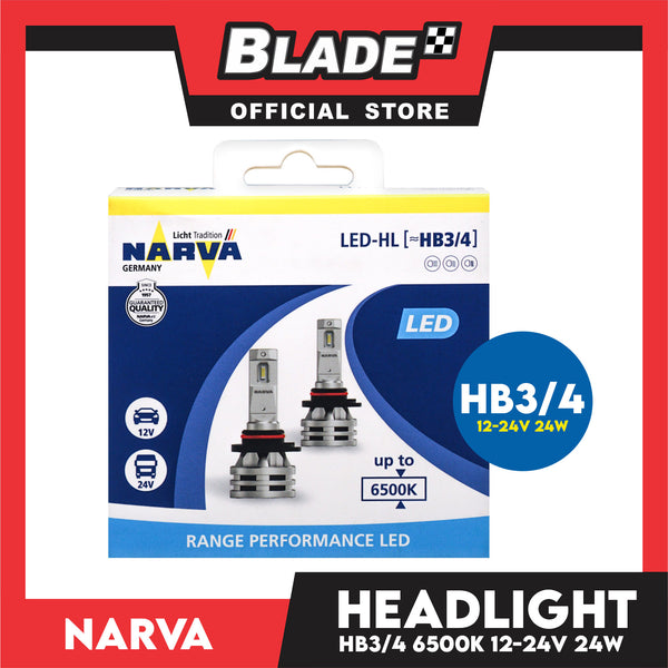 Narva Range Performance LED 6500K 180383000 HB3/4 12/24V 24W- LED Headlight Bulb
