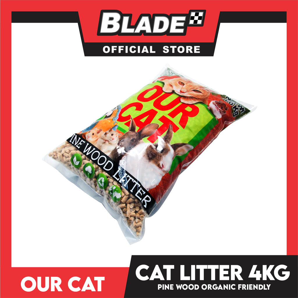 Our Cat Pine Wood Litter 4kgs Small Cat Litters Natural and Organic
