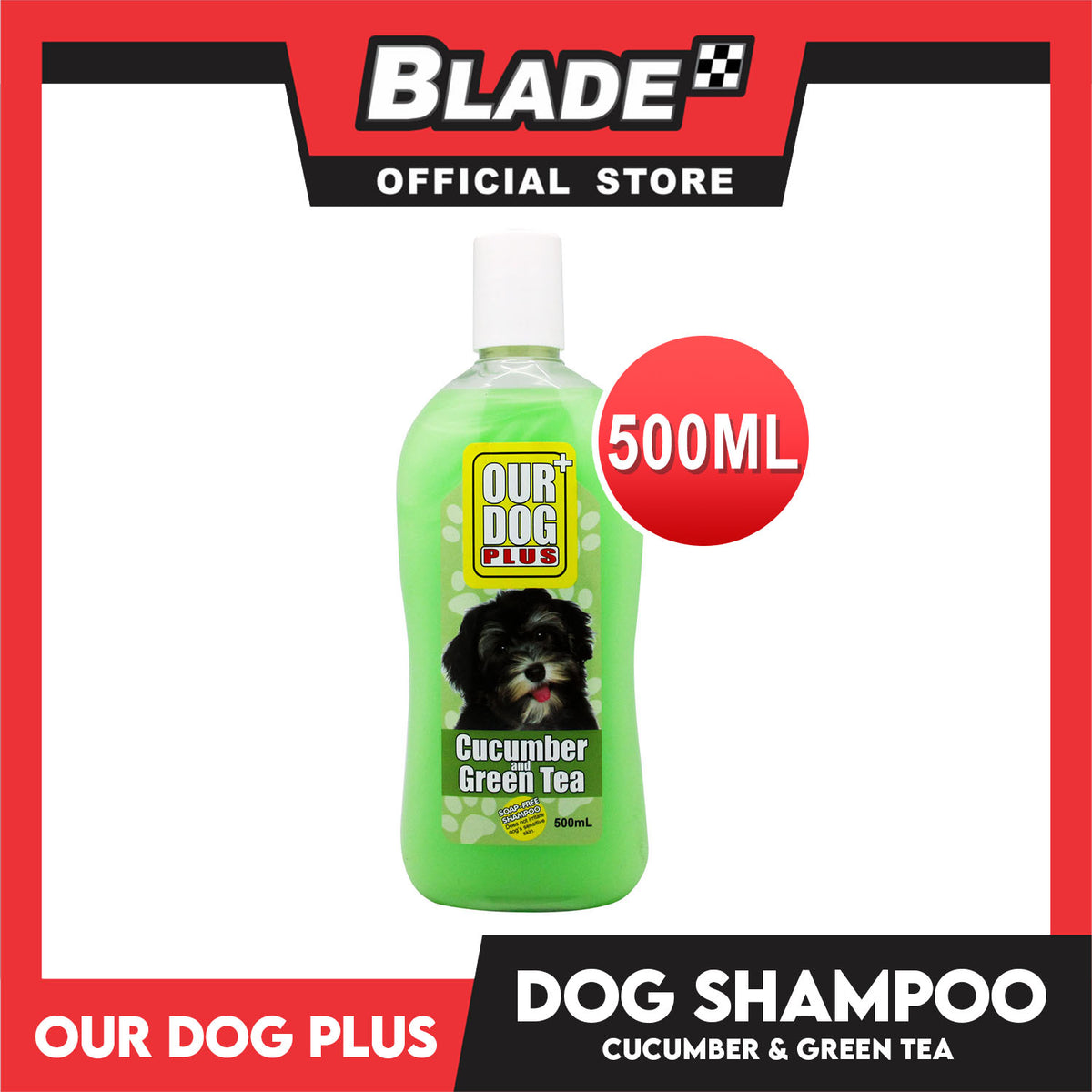 Our Dog Plus Cucumber and Green Tea Shampoo 500ml for Dogs