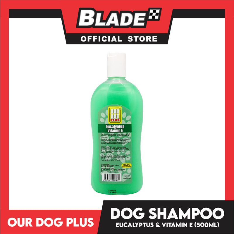 Our Dog Plus Eucalyptus and Vitamin E Dog Shampoo 500ml –