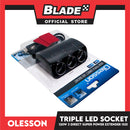 Olesson Triple Car LED Socket 120W Super Power Extender 1521