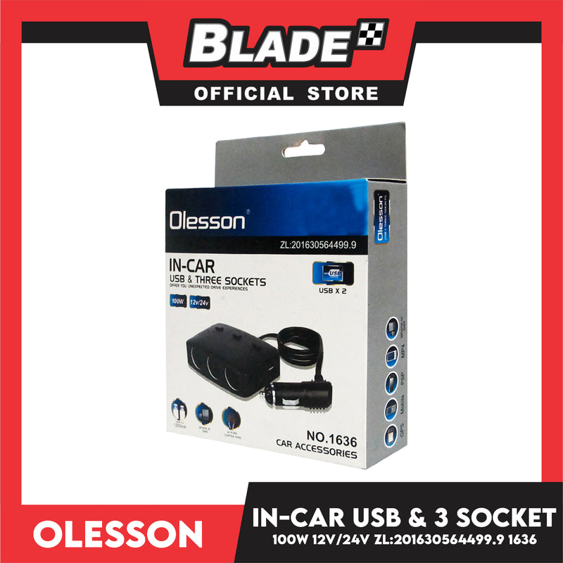 Olesson In-Car Usb And Three Sockets 1636