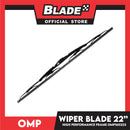 Omp Frame Wiper Blade 22'' OMP160222 for Ford Expedition, Civic, Hyundai Accent, Eon, Kia Picanto, Mitsubishi Mirage,Montero