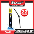 Omp Flat Wiper Blade 22'' 550mm OMP160122 for Ford Expedition, Civic, Hyundai Accent, Eon, Kia Picanto, Mitsubishi Mirage,Montero