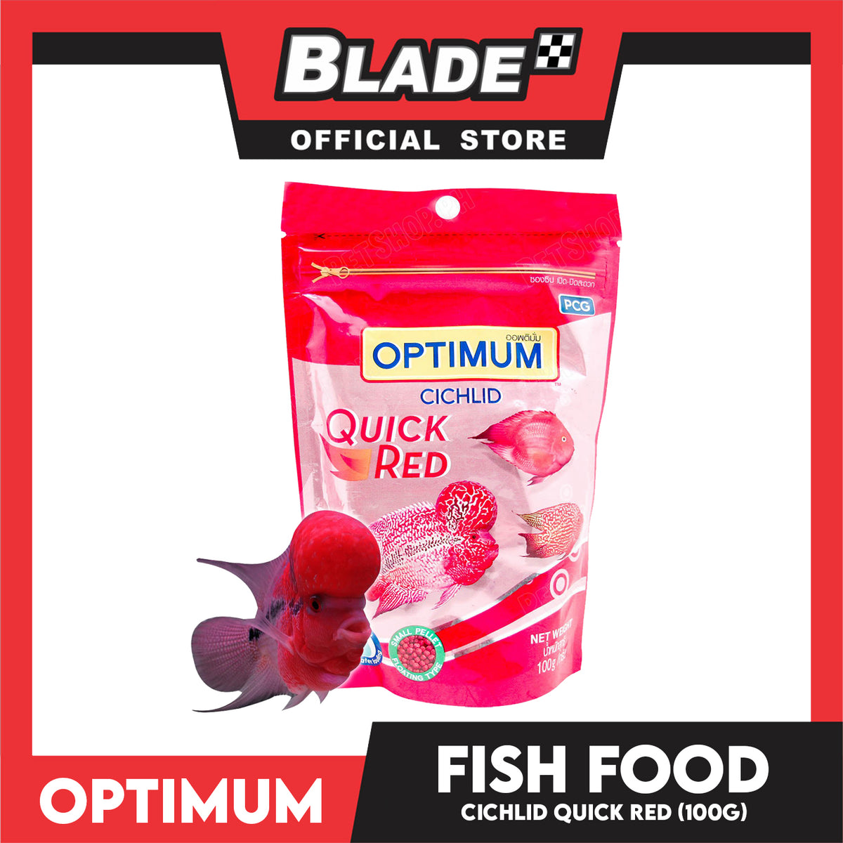 Pet Plus Optimum 100g (Cichlid - Small) Highly Nutritious Food For All Cichlid Fish